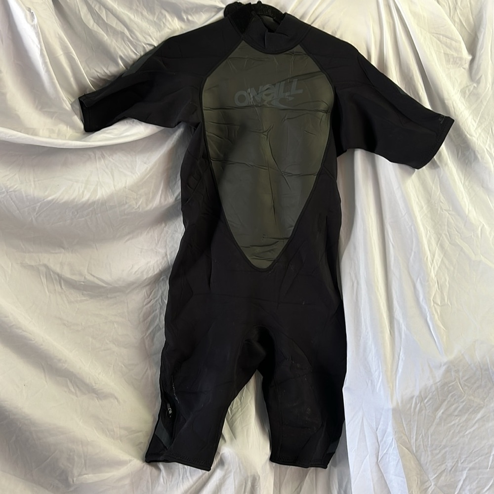 O’Neill Black and Gray Short Sleeve Wetsuit - large
